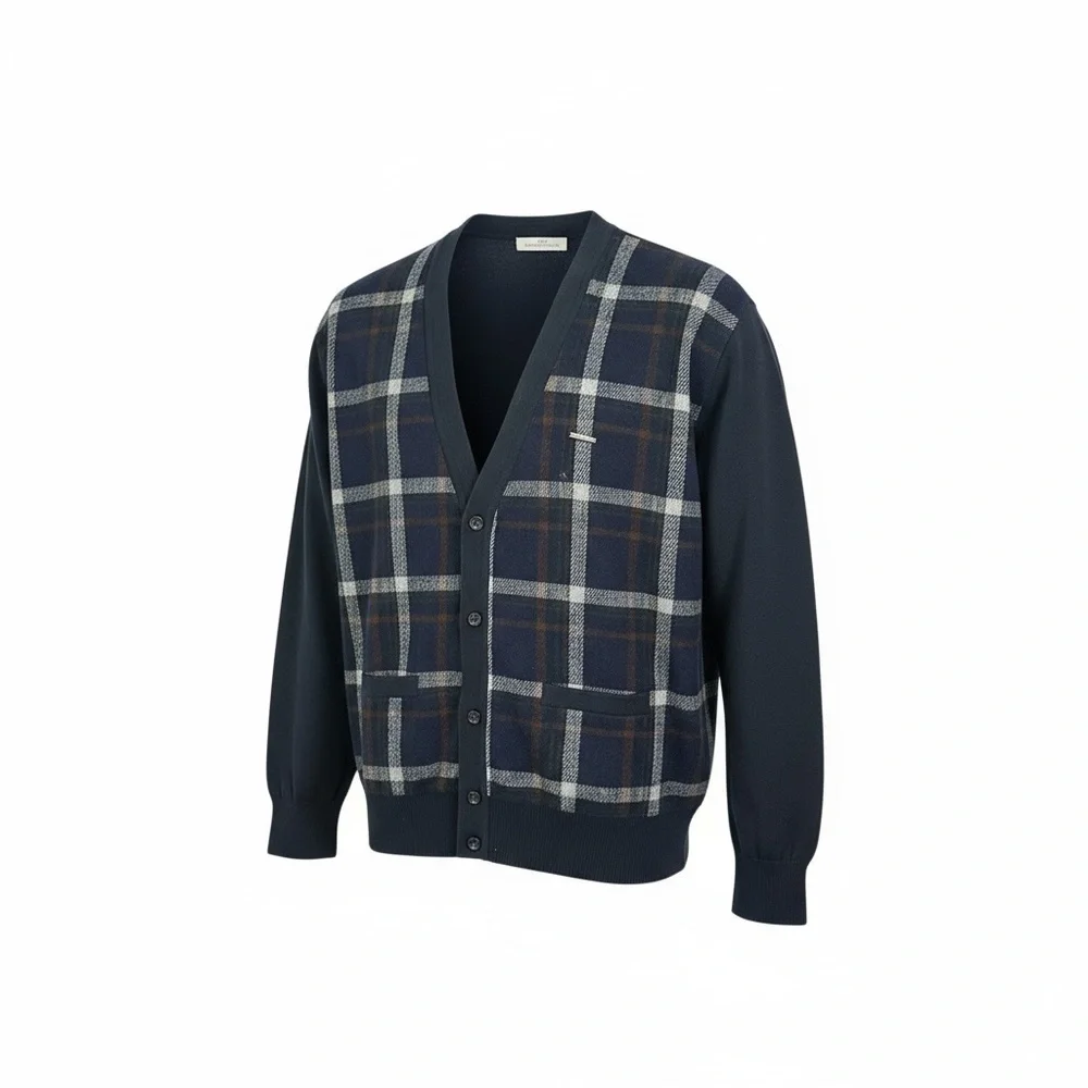 Balenciaga Plaid Men’s Golf Cardigan
